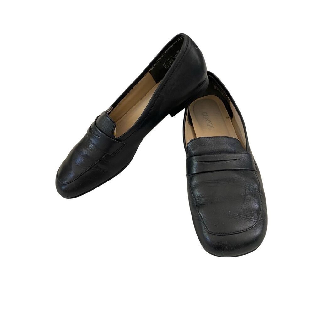 Connie Leather Loafers Womens 8M Office Business Workwear Slide Shoes Slip On